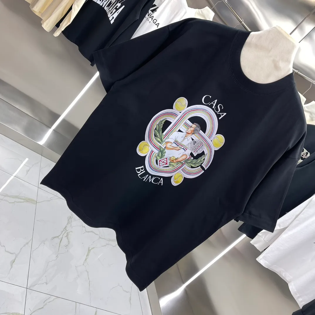 Casablanca Classic Series T ， ， 。 ， Classic ， In Stock ！ ：White Black Size：S M L XL XXL